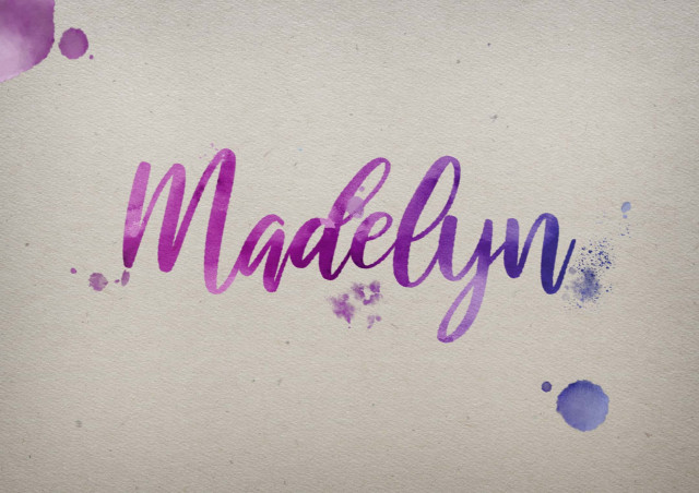 Free photo of Madelyn Watercolor Name DP