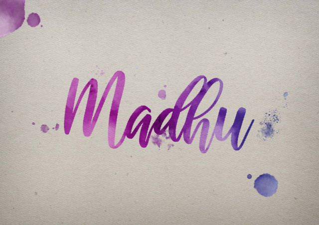 Free photo of Madhu Watercolor Name DP