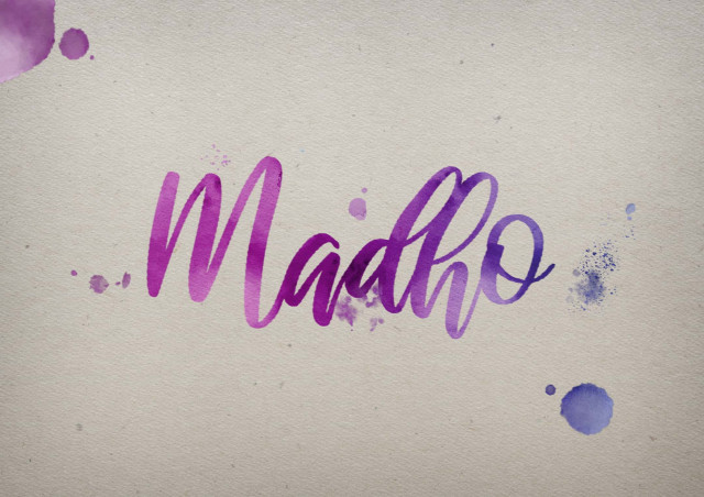 Free photo of Madho Watercolor Name DP
