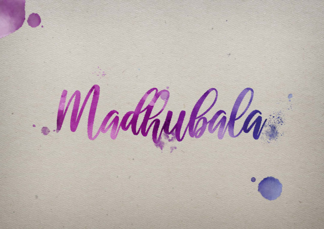 Free photo of Madhubala Watercolor Name DP