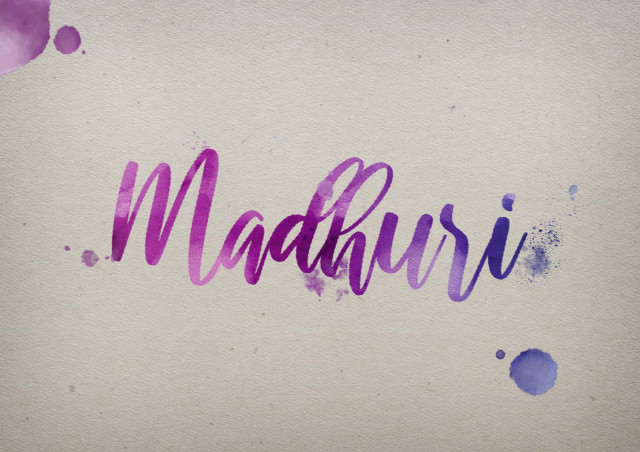 Free photo of Madhuri Watercolor Name DP