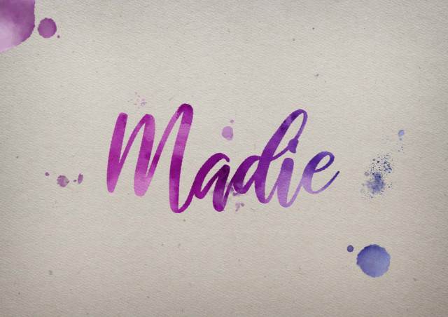 Free photo of Madie Watercolor Name DP