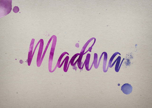 Free photo of Madina Watercolor Name DP