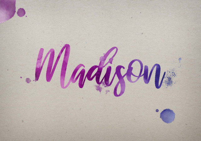 Free photo of Madison Watercolor Name DP