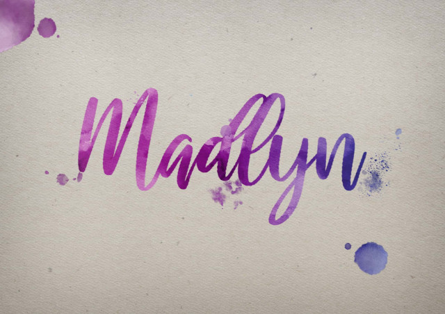 Free photo of Madlyn Watercolor Name DP