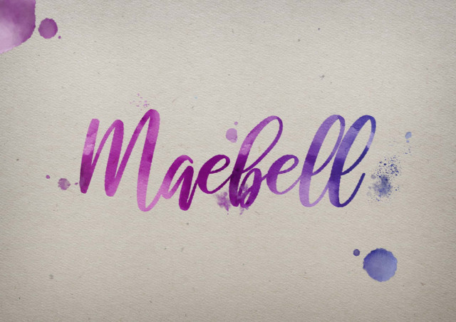 Free photo of Maebell Watercolor Name DP