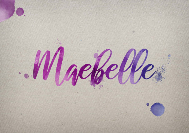 Free photo of Maebelle Watercolor Name DP