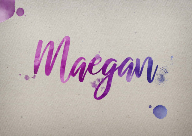 Free photo of Maegan Watercolor Name DP