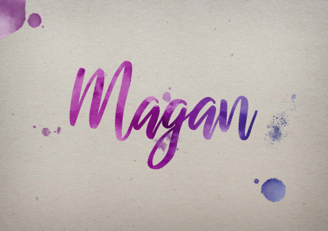 Free photo of Magan Watercolor Name DP