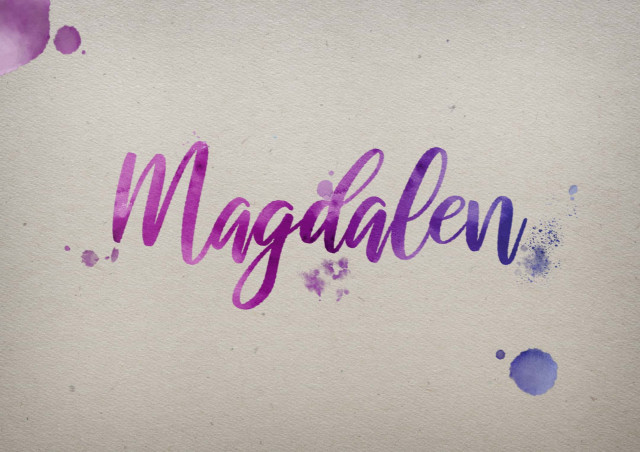 Free photo of Magdalen Watercolor Name DP