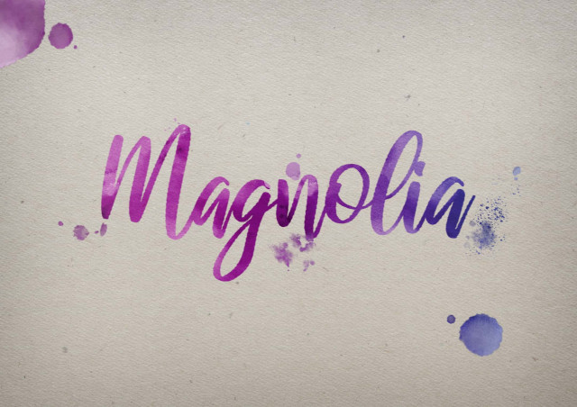 Free photo of Magnolia Watercolor Name DP