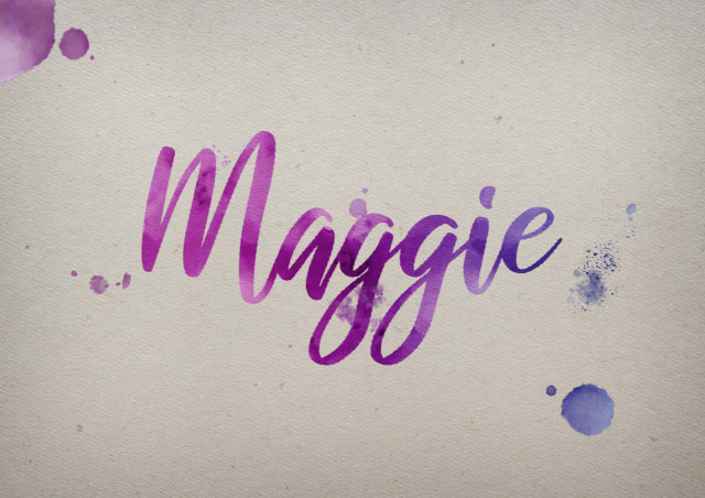 Free photo of Maggie Watercolor Name DP