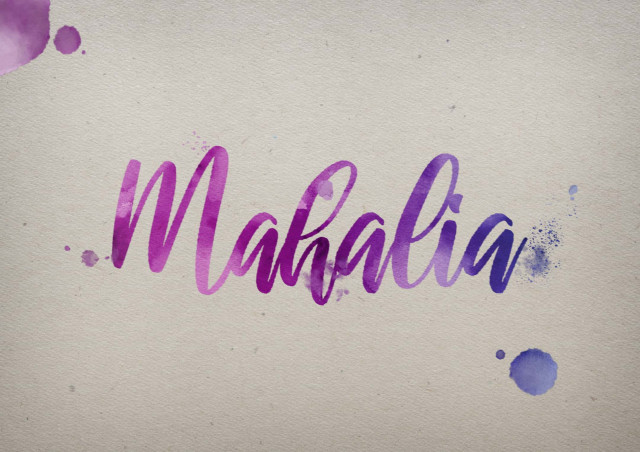 Free photo of Mahalia Watercolor Name DP