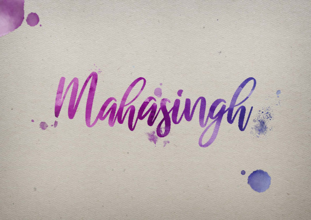 Free photo of Mahasingh Watercolor Name DP