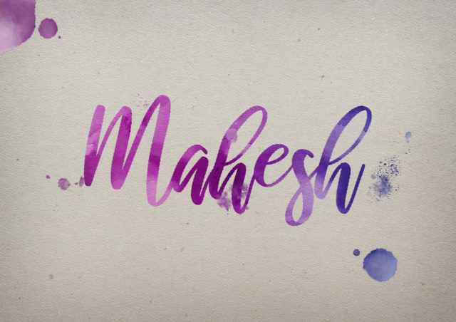 Free photo of Mahesh Watercolor Name DP