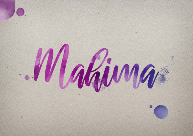 Free photo of Mahima Watercolor Name DP