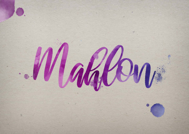 Free photo of Mahlon Watercolor Name DP