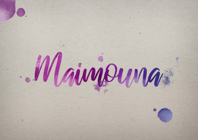 Free photo of Maimouna Watercolor Name DP