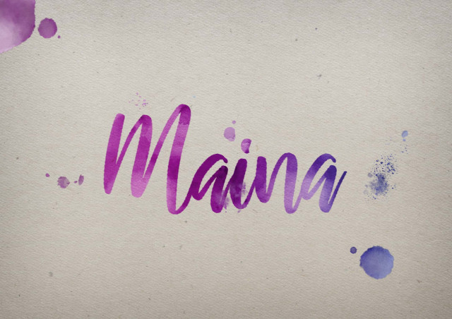 Free photo of Maina Watercolor Name DP