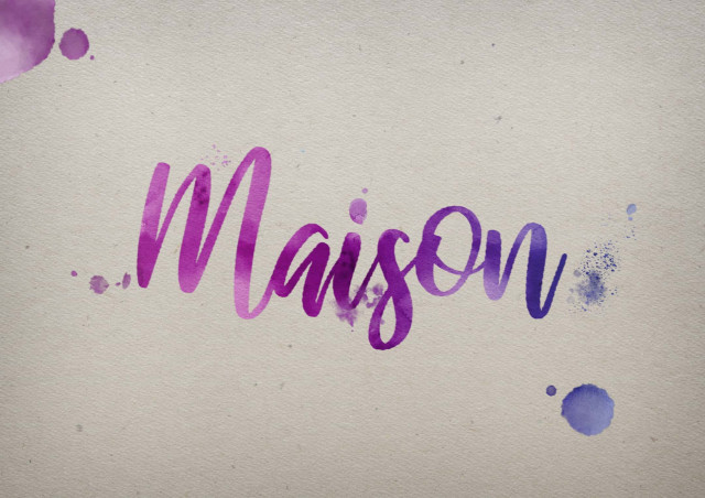 Free photo of Maison Watercolor Name DP