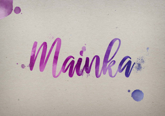 Free photo of Mainka Watercolor Name DP