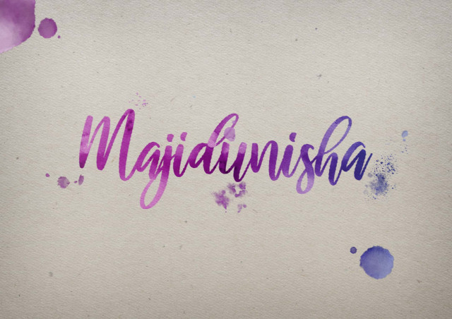 Free photo of Majidunisha Watercolor Name DP
