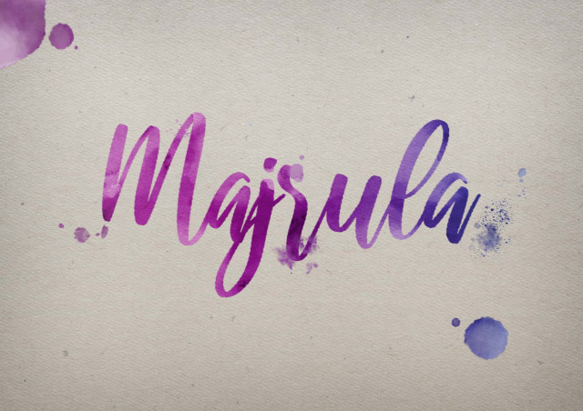 Free photo of Majrula Watercolor Name DP