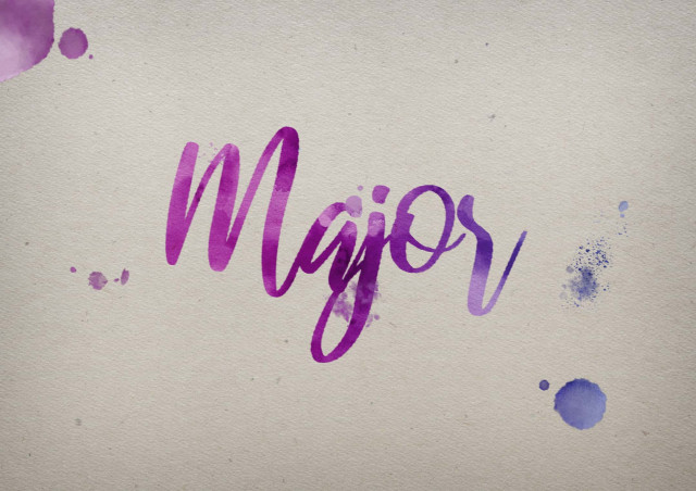 Free photo of Major Watercolor Name DP