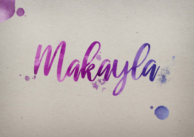Free photo of Makayla Watercolor Name DP
