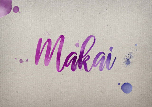 Free photo of Makai Watercolor Name DP