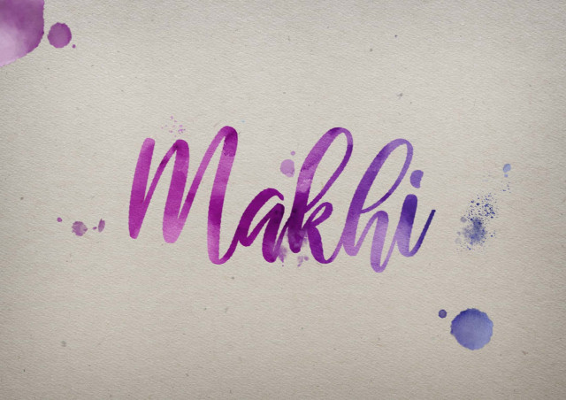 Free photo of Makhi Watercolor Name DP