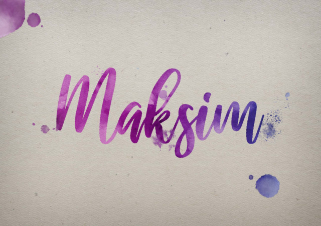 Free photo of Maksim Watercolor Name DP