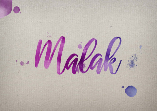 Free photo of Malak Watercolor Name DP