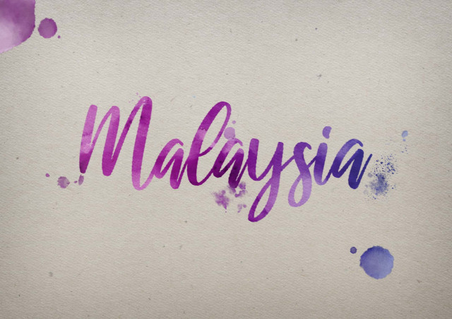 Free photo of Malaysia Watercolor Name DP