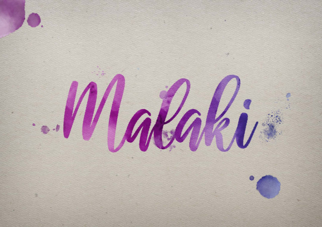 Free photo of Malaki Watercolor Name DP