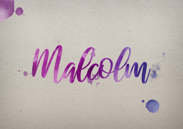 Free photo of Malcolm Watercolor Name DP