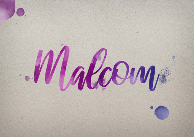 Free photo of Malcom Watercolor Name DP