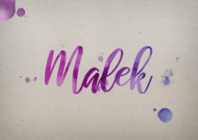Free photo of Malek Watercolor Name DP
