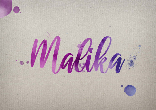 Free photo of Malika Watercolor Name DP