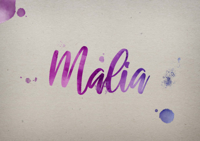 Free photo of Malia Watercolor Name DP