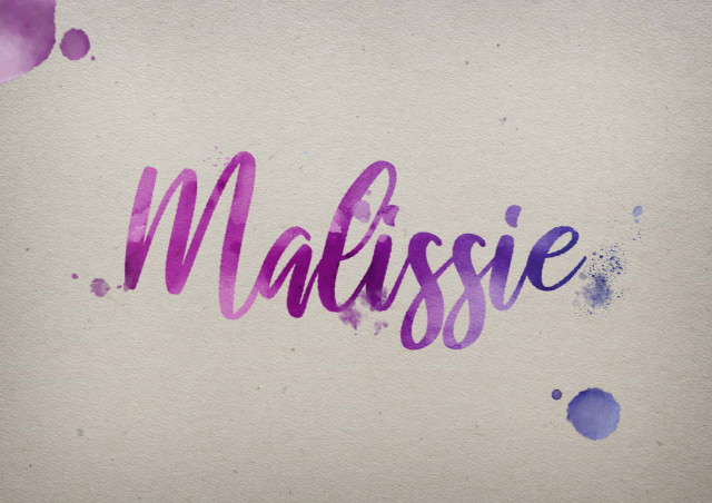 Free photo of Malissie Watercolor Name DP