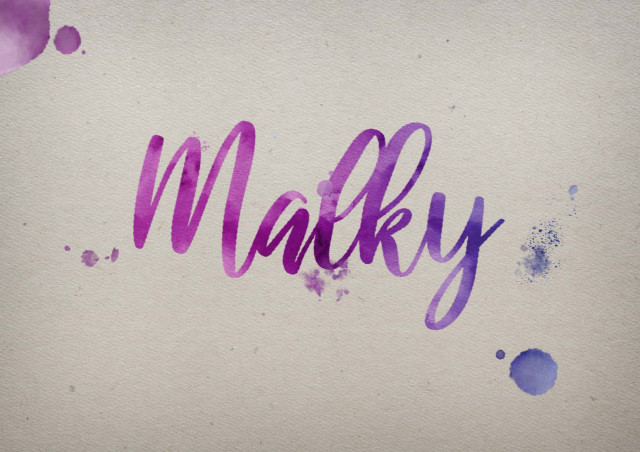 Free photo of Malky Watercolor Name DP