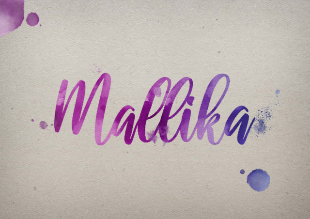Free photo of Mallika Watercolor Name DP