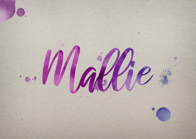 Free photo of Mallie Watercolor Name DP