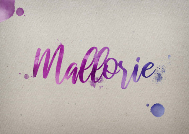 Free photo of Mallorie Watercolor Name DP