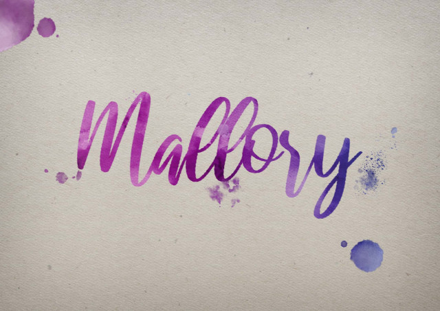 Free photo of Mallory Watercolor Name DP