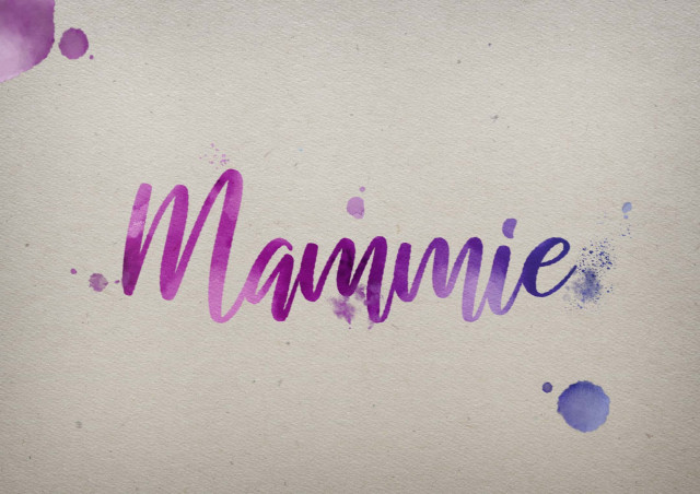 Free photo of Mammie Watercolor Name DP