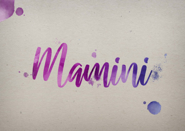 Free photo of Mamini Watercolor Name DP