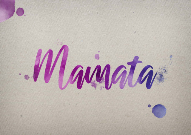 Free photo of Mamata Watercolor Name DP