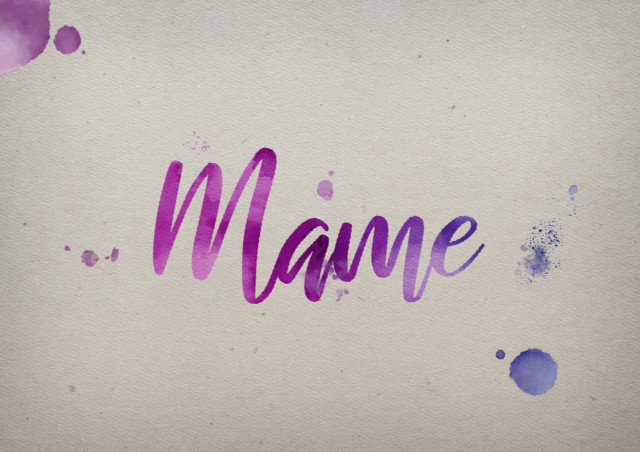 Free photo of Mame Watercolor Name DP